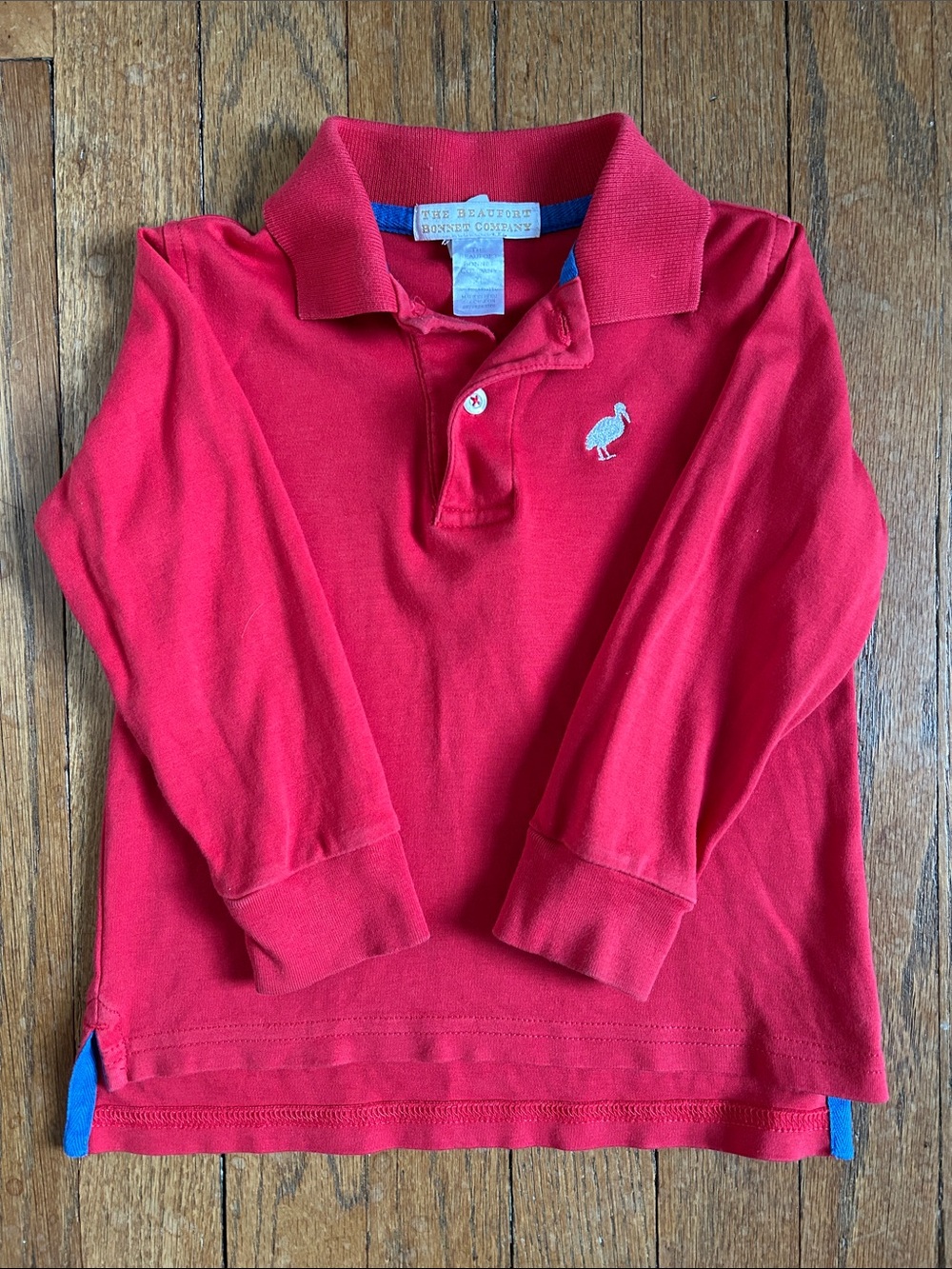 The Beaufort Bonnet Company/TBBC Red Long-Sleeve Polo (2T)